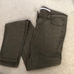 Zara military Green skinny jeans